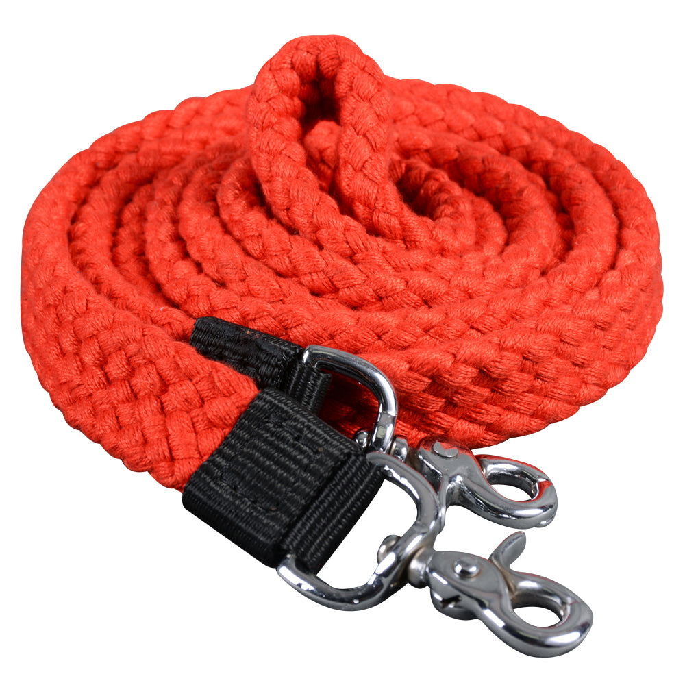 HILASON 7 Ft Braided Flat Cotton Roping Rein