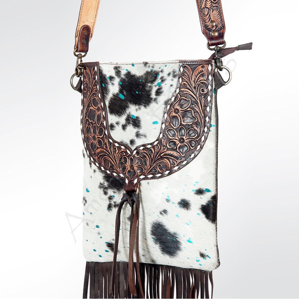 American Darling CROSS BODY I Hand Tooled Hair-on Genuine Leather women bag western handbag purse