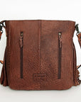 American Darling Large Crossbody Hand Tooled Hair On Genuine Leather Women Bag Western Handbag Purse