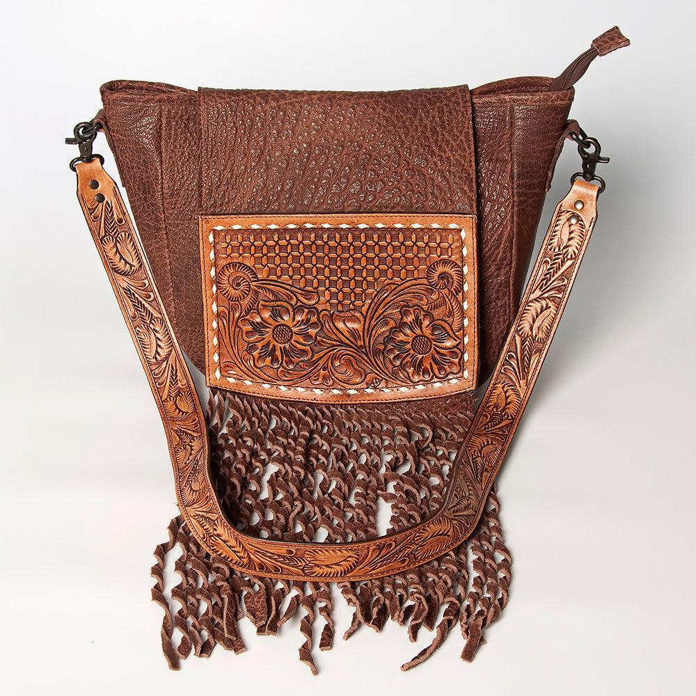 American Darling ADBGZ265A Large Crossbody Hand Tooled Genuine Leather Women Bag Western Handbag Purse