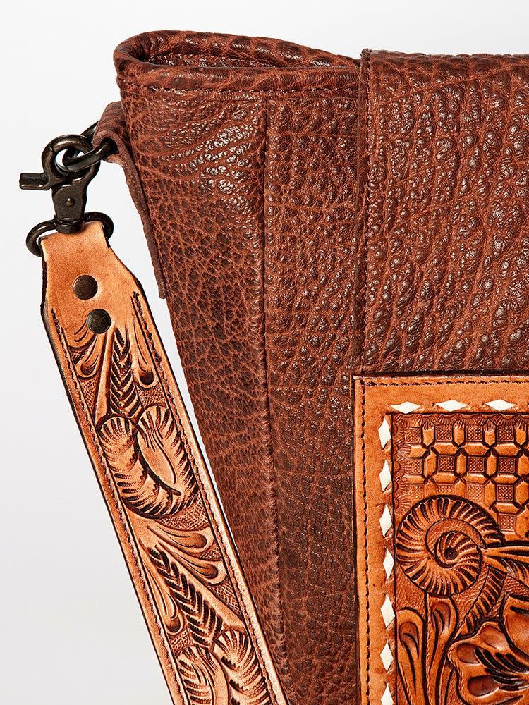 American Darling ADBGZ265A Large Crossbody Hand Tooled Genuine Leather Women Bag Western Handbag Purse