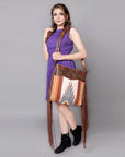 American Darling ADBGZ365 Signature Crossbody Hand Tooled Saddle Blanket Genuine Leather Women Bag Western Handbag Purse
