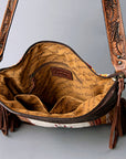 American Darling ADBGZ365 Signature Crossbody Hand Tooled Saddle Blanket Genuine Leather Women Bag Western Handbag Purse