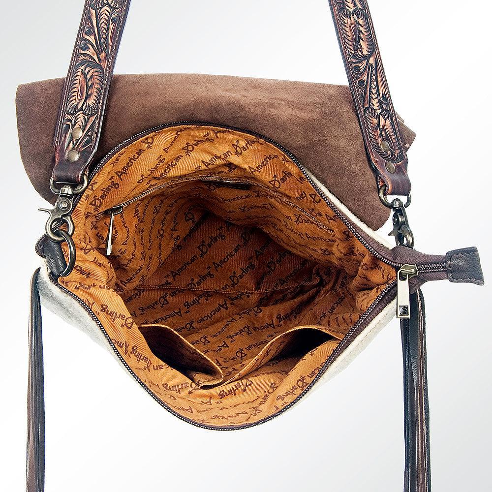 American Darling ADBGZ366 Large Crossbody Saddle Blanket Genuine Leather Women Bag Western Handbag Purse