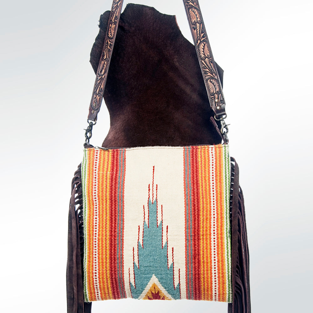 American Darling ADBGZ367 Large Crossbody Saddle Blanket Genuine Leather Women Bag Western Handbag Purse