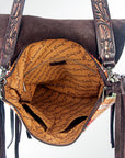 American Darling ADBGZ367 Large Crossbody Saddle Blanket Genuine Leather Women Bag Western Handbag Purse