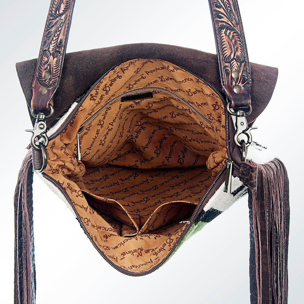 American Darling ADBGZ368 Large Crossbody Saddle Blanket Genuine Leather Women Bag Western Handbag Purse