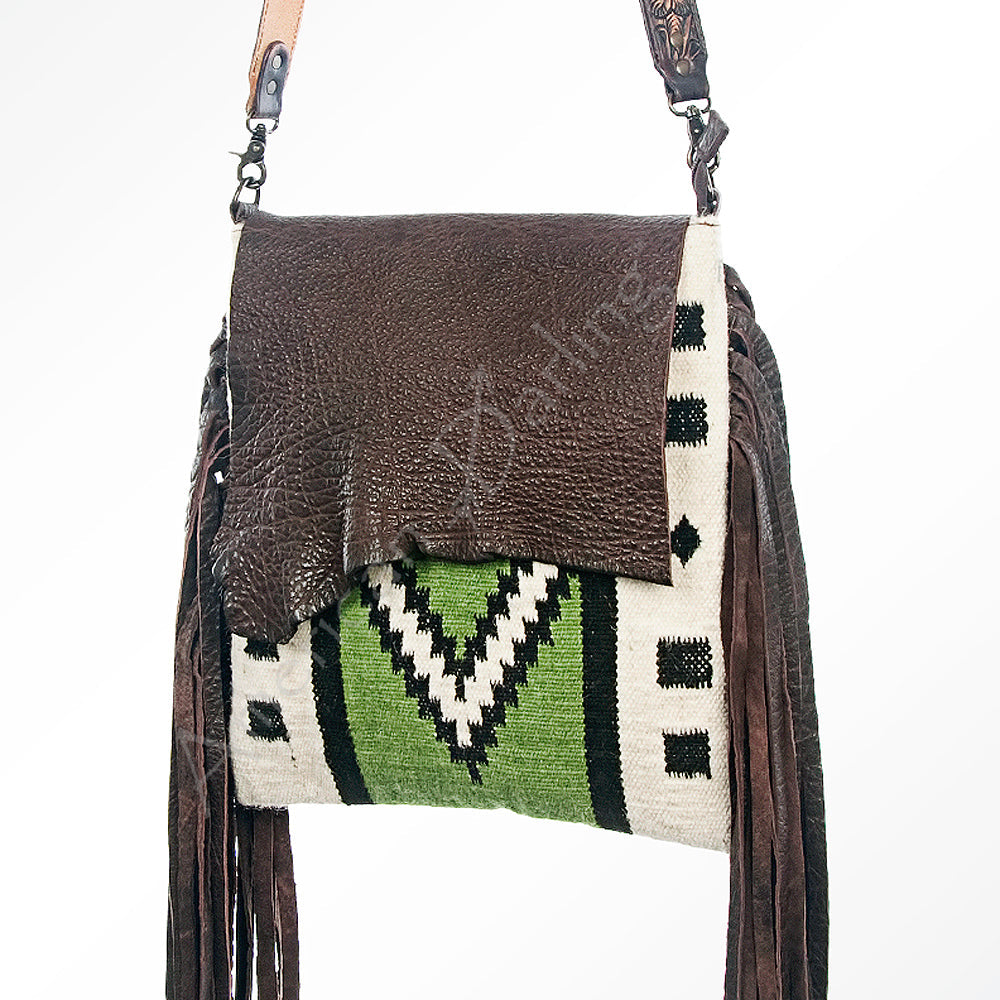 American Darling ADBGZ368 Large Crossbody Saddle Blanket Genuine Leather Women Bag Western Handbag Purse