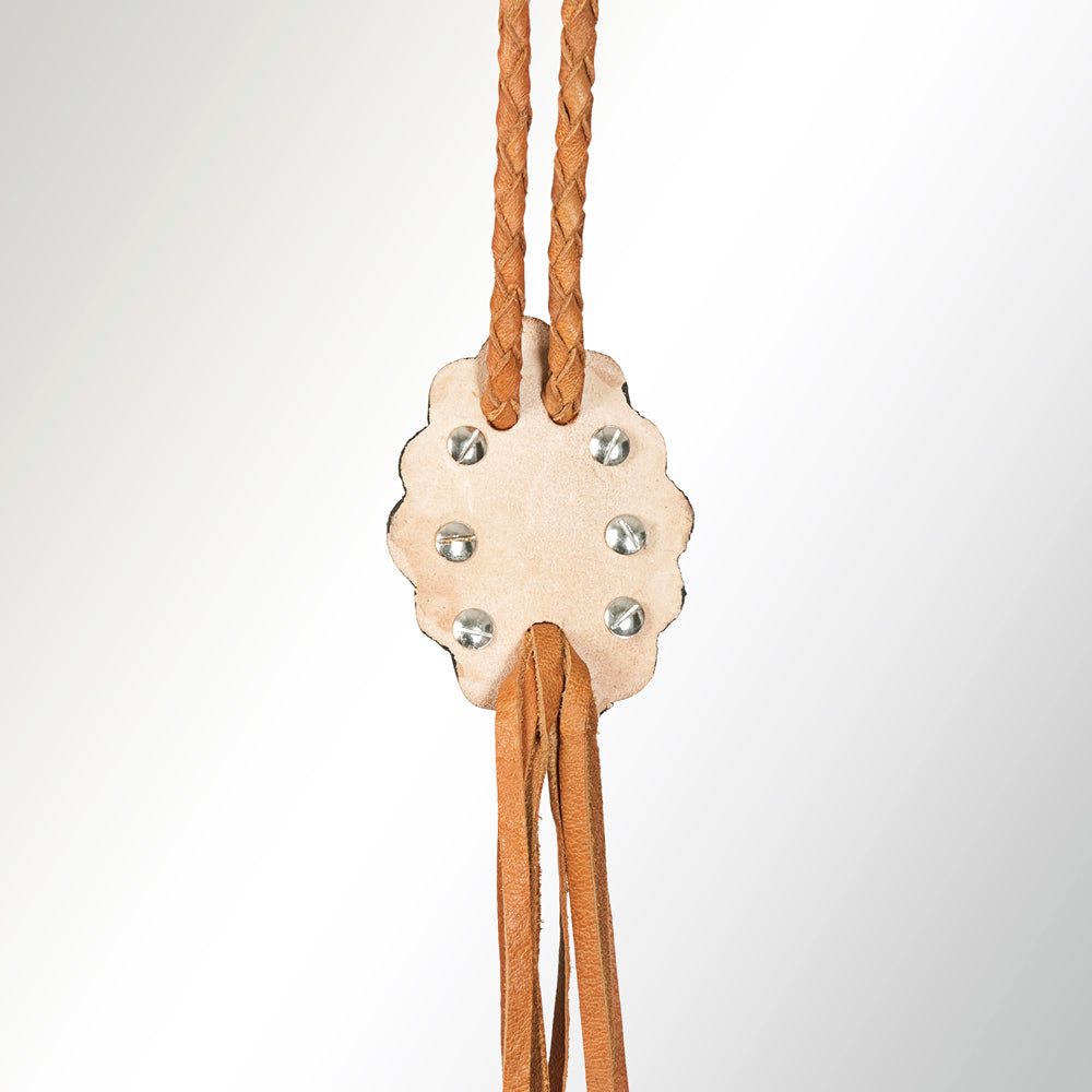 American Darling Braided Genuine Leather Jewelry Necklace with Concho Handmade Necklaces Timeless Piece for a Style