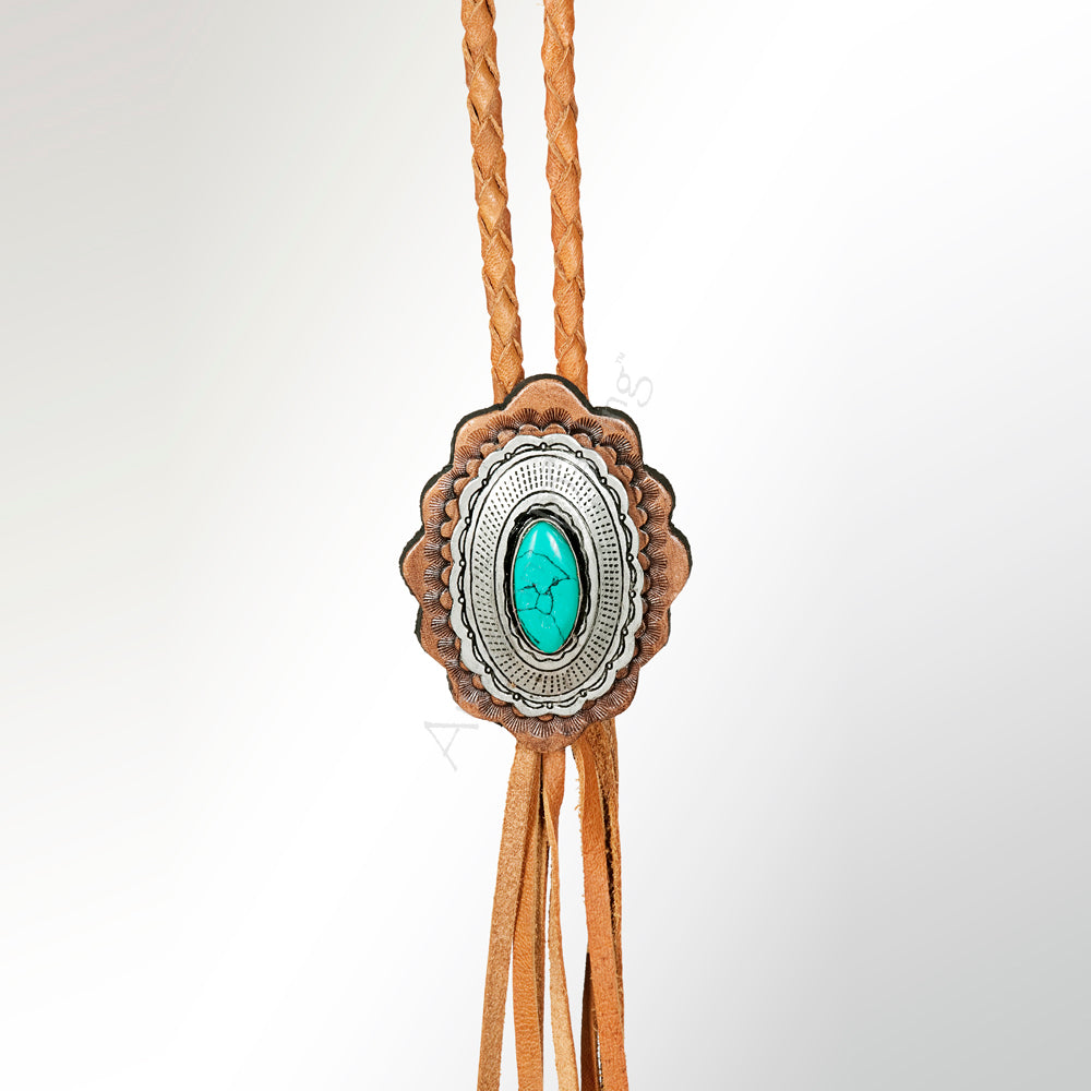 American Darling Braided Genuine Leather Jewelry Necklace with Concho Handmade Necklaces Timeless Piece for a Style