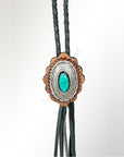 American Darling ADJW106B Braided Genuine Leather Jewelry Necklace with Concho