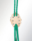 American Darling ADJW106D Braided Genuine Leather Jewelry Necklace with Concho