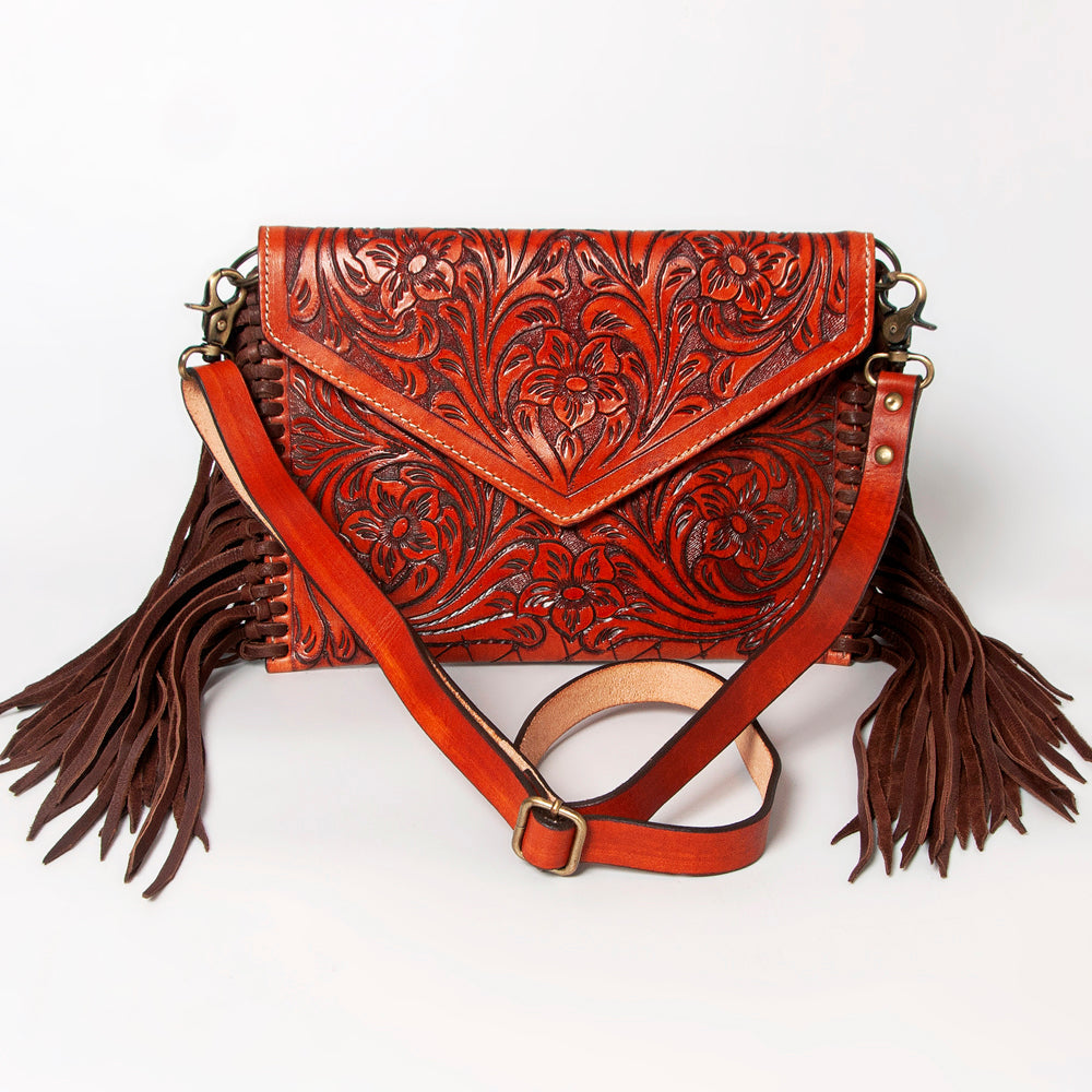 American Darling ADBGK103 Envelope Hand Tooled Genuine Leather Women Bag Western Handbag Purse