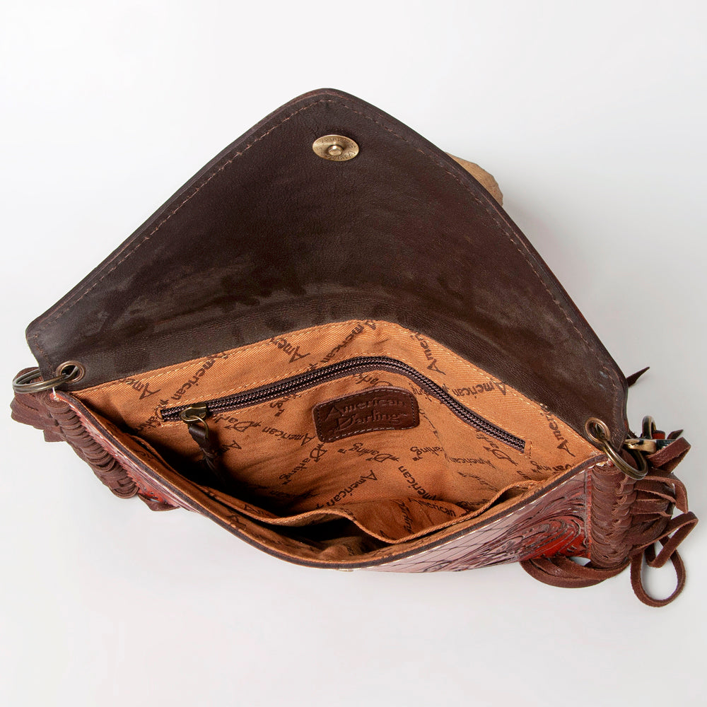 American Darling ADBGK103 Envelope Hand Tooled Genuine Leather Women Bag Western Handbag Purse