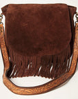 American Darling ADBGK107 Large Crossbody Embossed Genuine Leather Genuine Leather Women Bag Western Handbag Purse