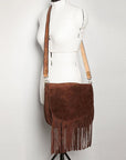 American Darling ADBGK107 Large Crossbody Embossed Genuine Leather Genuine Leather Women Bag Western Handbag Purse