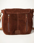 American Darling ADBGK107 Large Crossbody Embossed Genuine Leather Genuine Leather Women Bag Western Handbag Purse