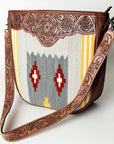 American Darling ADBGK110 Large Crossbody Hand Tooled Saddle Blanket Genuine Leather Women Bag Western Handbag Purse