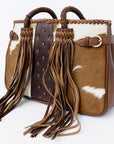 ADBGD127A American Darling Hand Tooled Hair On Genuine Leather Women Bag Western Handbag Purse
