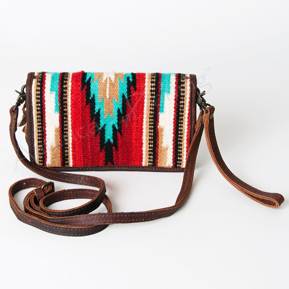 American Darling ORGANISER Upcycled Wool Genuine Leather women bag western handbag purse