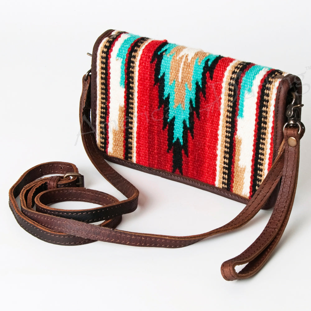 American Darling ORGANISER Upcycled Wool Genuine Leather women bag western handbag purse