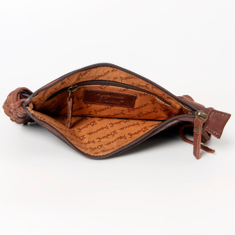 American Darling ADBGK119 Wristlet Hand Tooled Genuine Leather Women Bag Western Handbag Purse