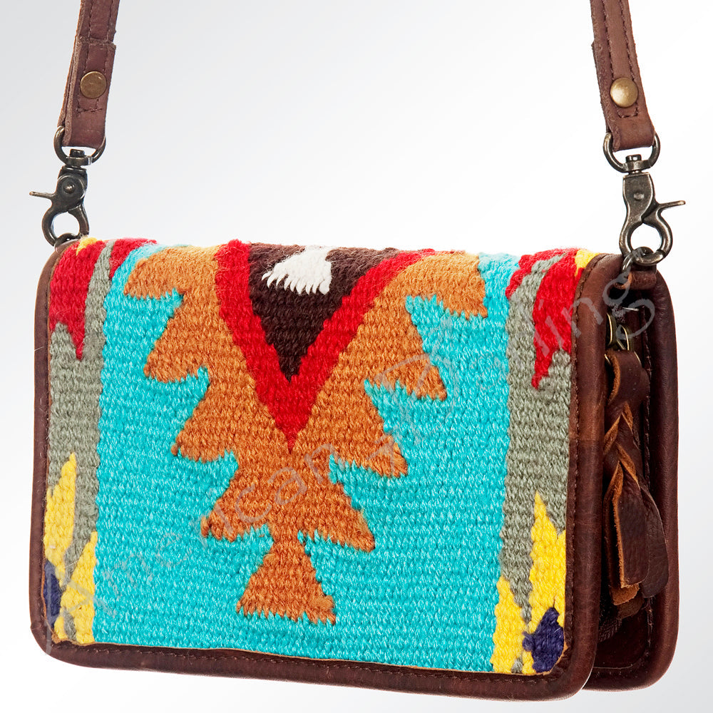 American Darling Organizer Saddle Blanket Genuine Leather Western Women Bag Handbag Purse | for Cute Travel