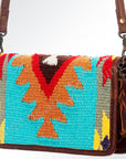 American Darling Organizer Saddle Blanket Genuine Leather Western Women Bag Handbag Purse | for Cute Travel
