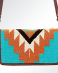 American Darling Organizer Saddle Blanket Genuine Leather Western Women Bag Handbag Purse | for Cute Travel