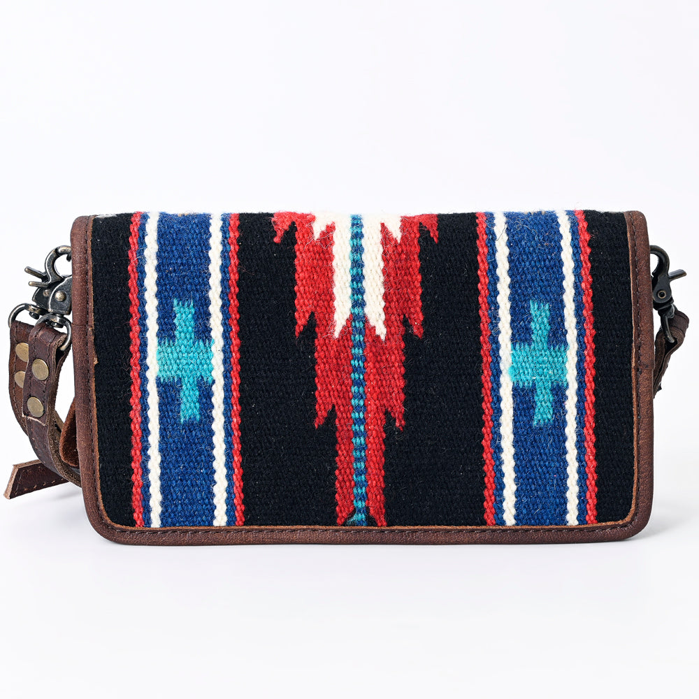 American Darling ORGANISER Upcycled Wool Genuine Leather women bag western handbag purse