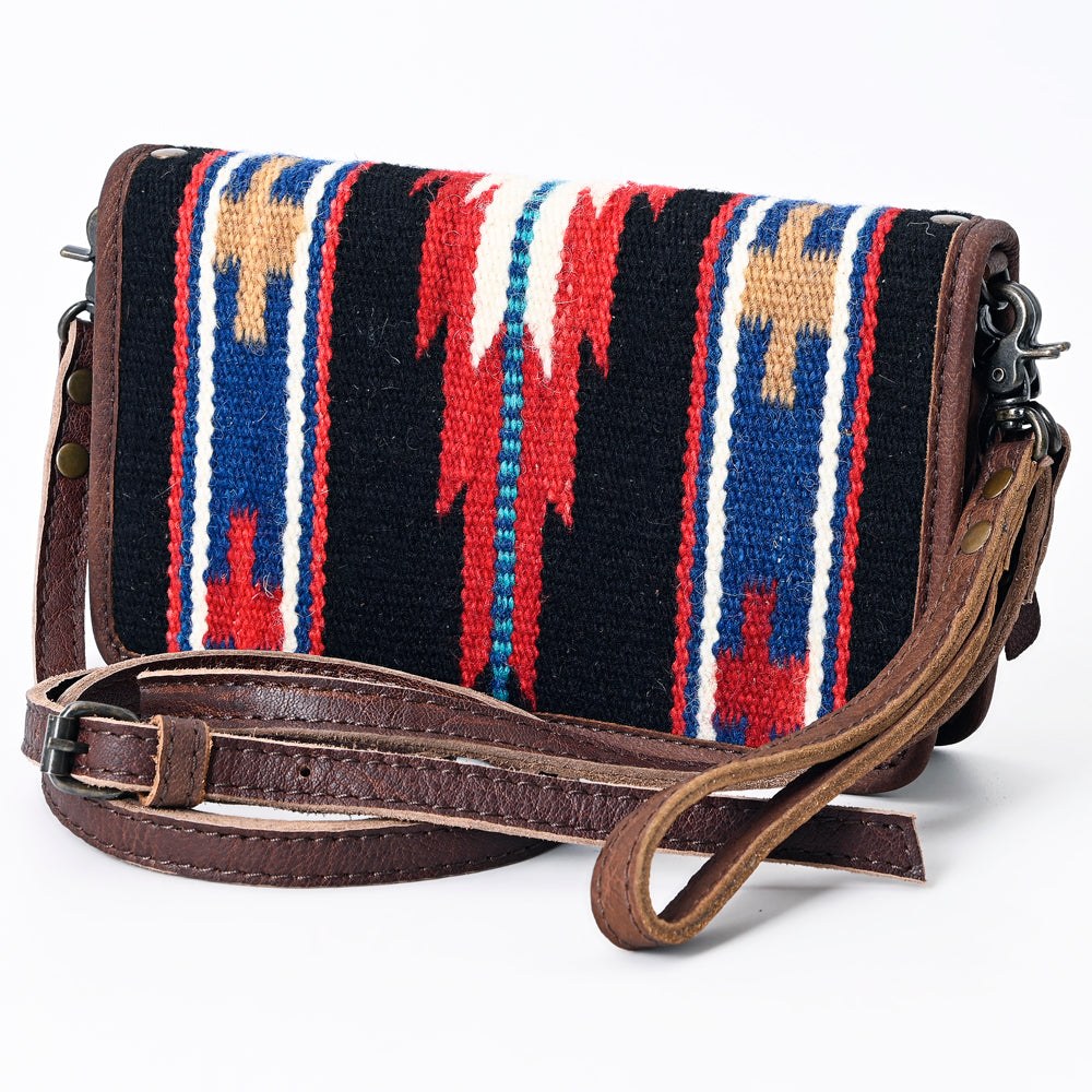 American Darling ORGANISER Upcycled Wool Genuine Leather women bag western handbag purse