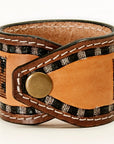American Darling Bracelet Hand Tooled Carved Genuine Leather Women | Handmade Western Rustic