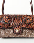 American Darling ADBGI157 Crossbody Hand Tooled Hair-On Genuine Leather Women Bag Western Handbag Purse