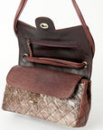 American Darling ADBGI157 Crossbody Hand Tooled Hair-On Genuine Leather Women Bag Western Handbag Purse