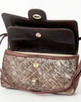 American Darling ADBGI157 Crossbody Hand Tooled Hair-On Genuine Leather Women Bag Western Handbag Purse