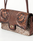 American Darling ADBGI157 Crossbody Hand Tooled Hair-On Genuine Leather Women Bag Western Handbag Purse