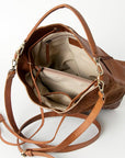 American Darling Tote Hand Tooled Hair On Genuine Leather Women Bag Western Handbag Purse