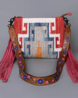 American Darling ADBGZ374 Crossbody Saddle Blanket Genuine Leather Women Bag Western Handbag Purse