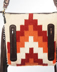 American Darling ADBGZ375 Signature Crossbody Hand Tooled Saddle Blanket Genuine Leather Women Bag Western Handbag Purse