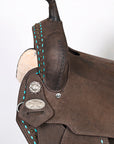17 In Hilason Flex Tree Western Horse Saddle American Leather Barrel Trail
