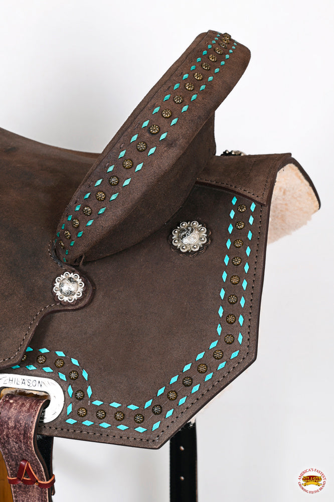 Flexible Tree Western Saddle With American Leather Barrel Trail