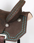 Flexible Tree Western Saddle With American Leather Barrel Trail
