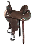 17 In Hilason Flex Tree Western Horse Saddle American Leather Barrel Trail