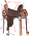 Weatherproof Flex Tree Western Saddle With Premium American Leather For Extended Trail