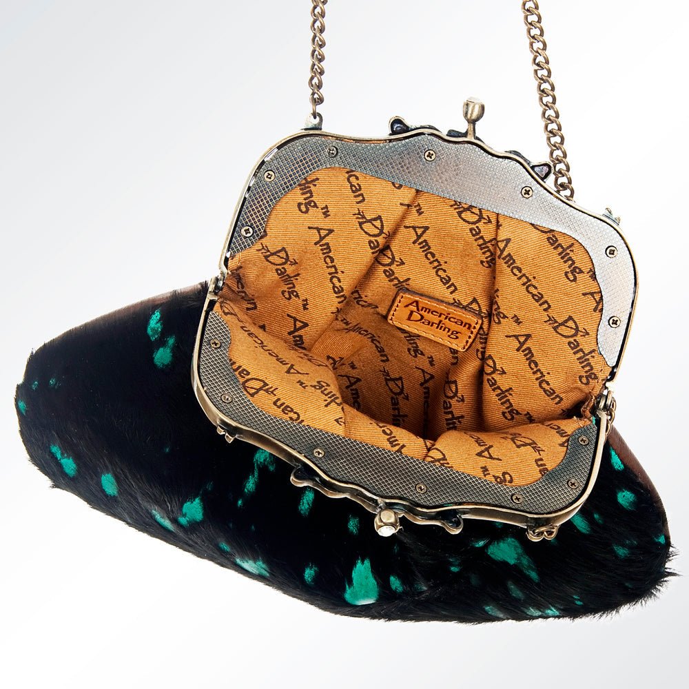 American Darling Hair On Genuine Leather Women Bag Western Handbag Purse