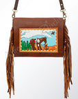 American Darling ADBGA157 Crossbody Genuine Leather Women Bag Western Handbag Purse