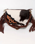 American Darling ADBGA160 Crossbody Hand Tooled Hair-On Genuine Leather Women Bag Western Handbag Purse