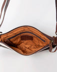 American Darling ADBGA160 Crossbody Hand Tooled Hair-On Genuine Leather Women Bag Western Handbag Purse