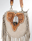 American Darling ADBGA166 Large Crossbody Hand Tooled Genuine Leather Women Bag Western Handbag Purse