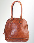 Spaghetti Western Swc123Acg Tote Vintage Handmade Drum Dyed Genuine European Cowhide Leather Women Bag Western Handbag Purse